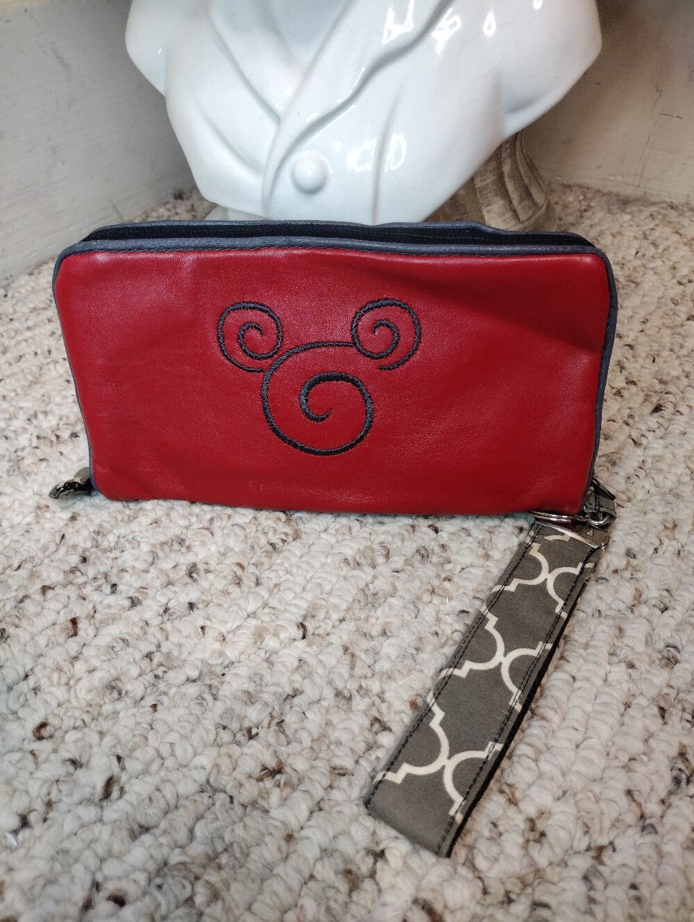 Mickey Mouse Themed Red Leather Wristlet - Picture 4 of 4
